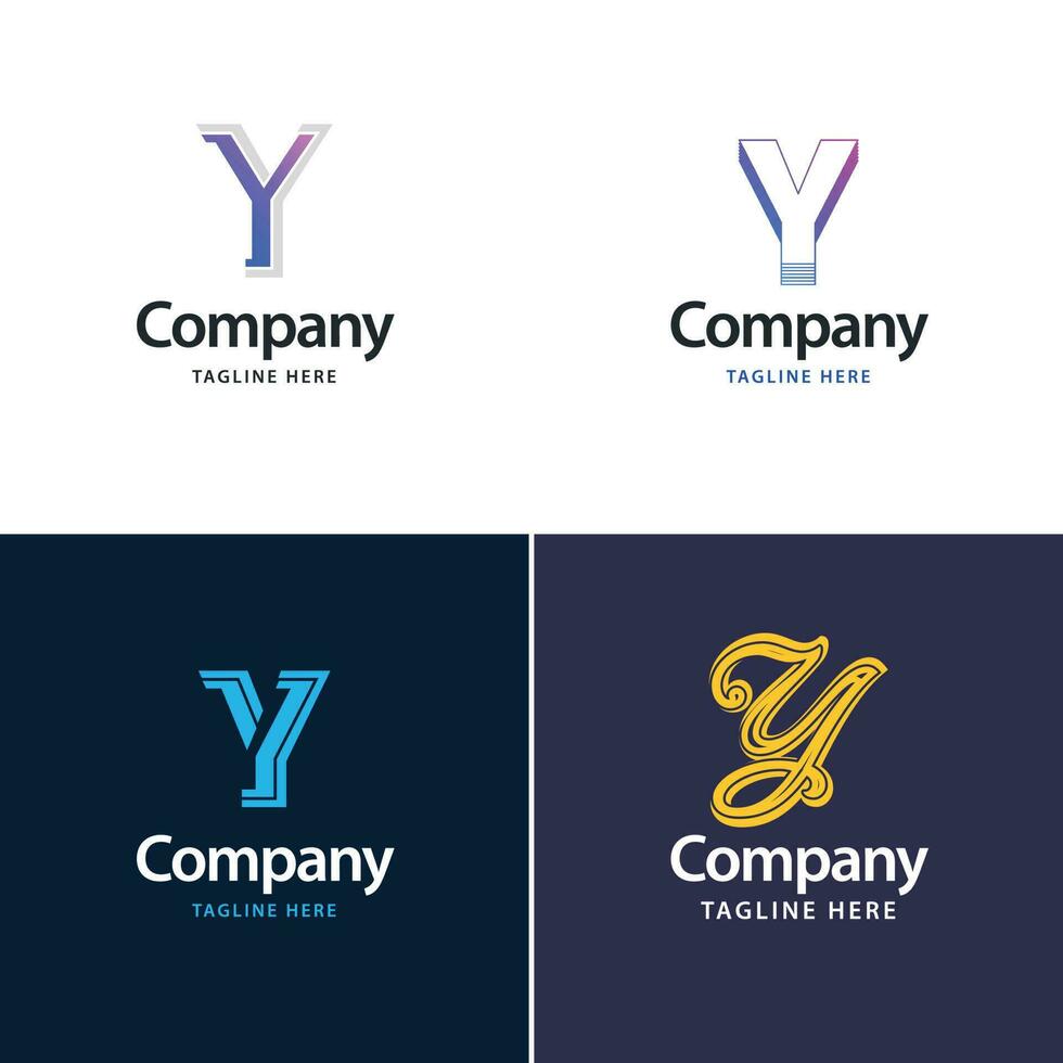 brief y groot logo pak ontwerp creatief modern logos ontwerp voor uw bedrijf vector