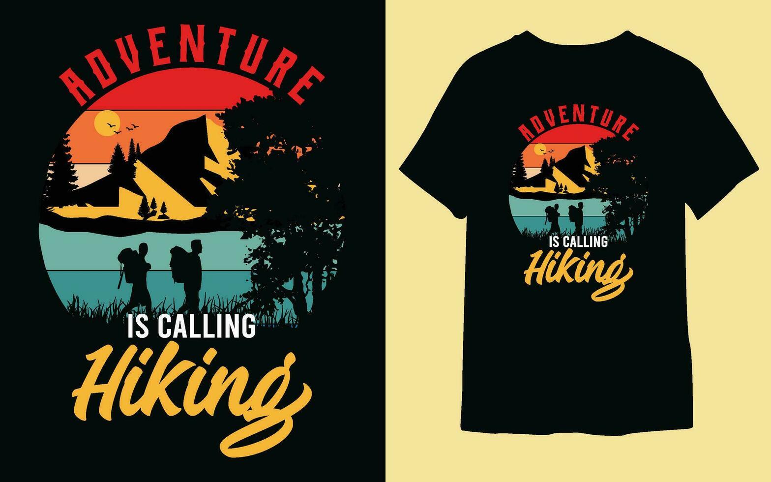 het beste wandelen wijnoogst t-shirt ontwerp, Gaan wandelen ,camping t-shirt ontwerp ,Heren wandelen t-shirt ontwerp. vector