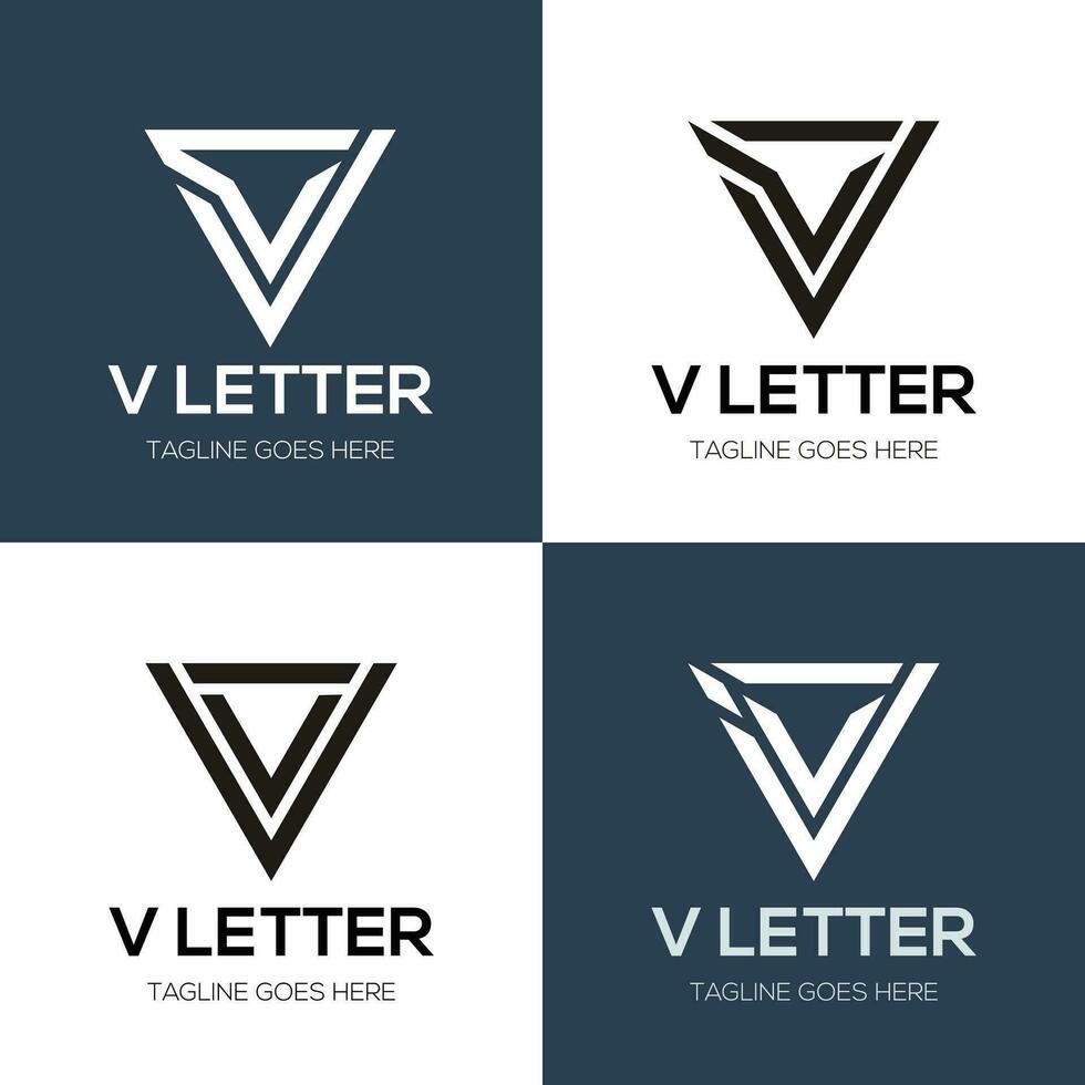 reeks van abstract eerste brief v logo ontwerp sjabloon. pictogrammen voor bedrijf van luxe, elegant, gemakkelijk vector