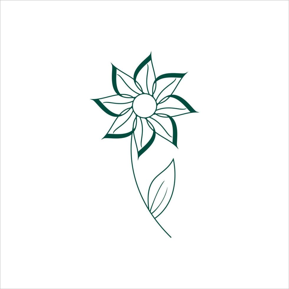 met de hand getekende bloemen decoratieve elementen vector