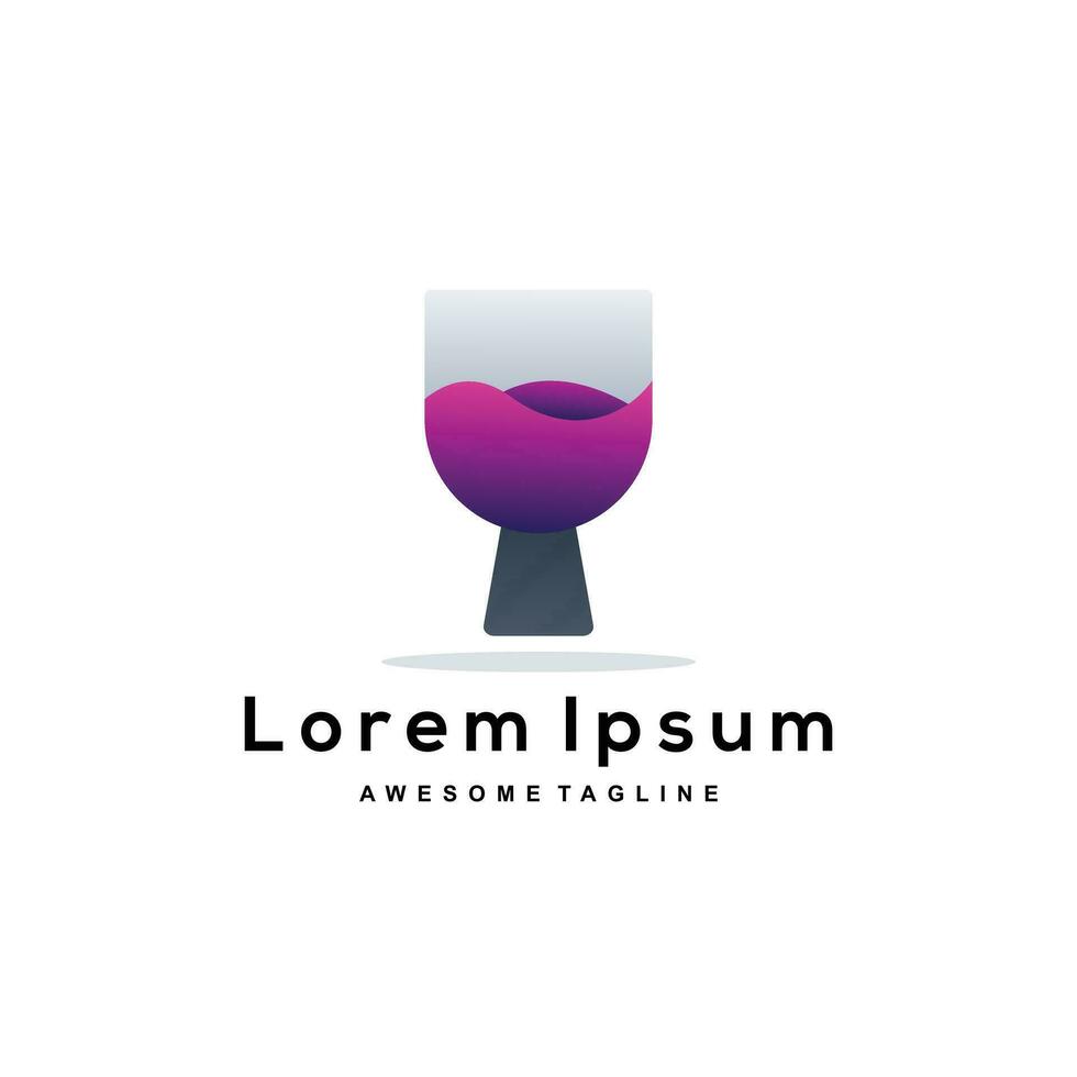 wijn kleurrijk logo illustratie vector