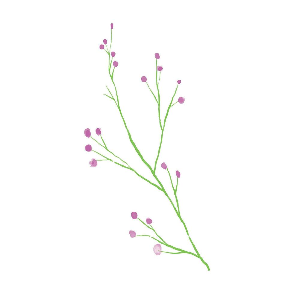 botanisch blad tekening wilde bloemen lijn kunst vector