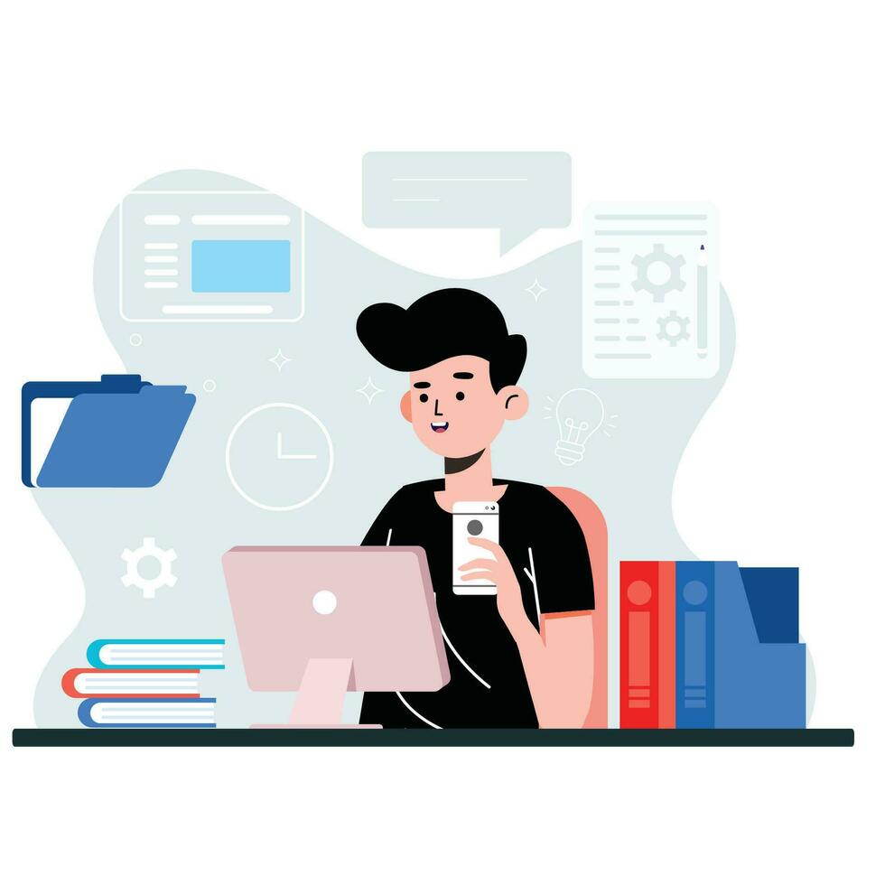 af hebben werk online vector