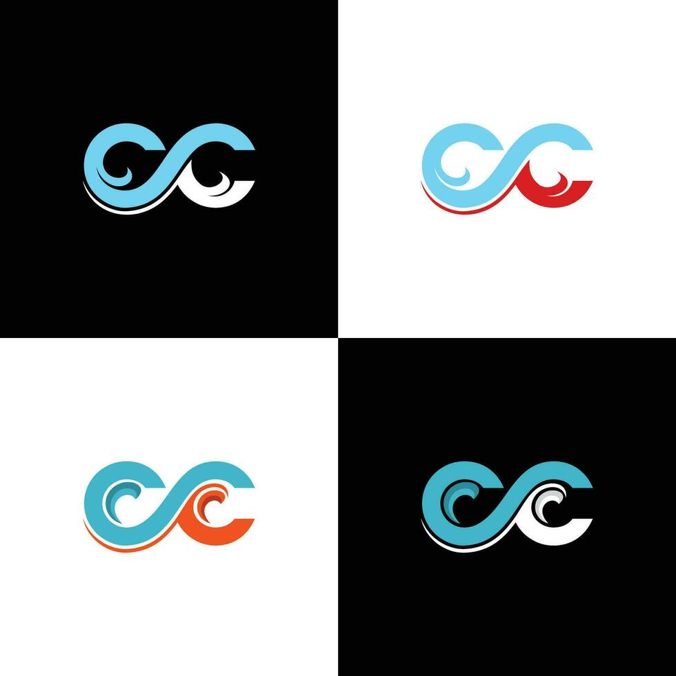 eerste brief cc logotype bedrijf naam. logo vector voor bedrijf en bedrijf identiteit.
