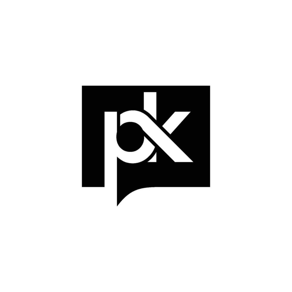 pk logo. bedrijf logo. monogram ontwerp. brieven p en k. vector