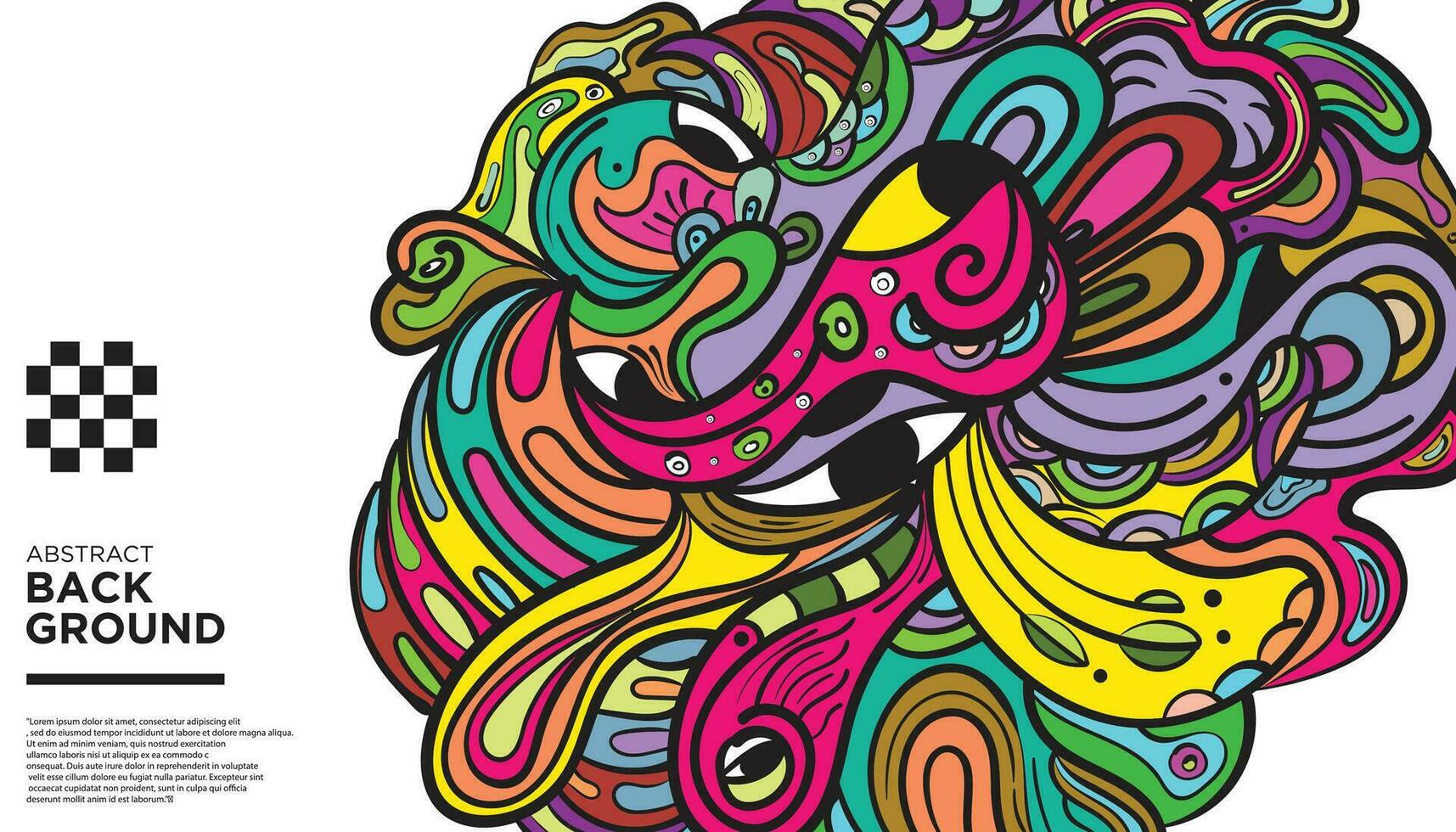 kleurrijk abstract tekening achtergrond vector kunst
