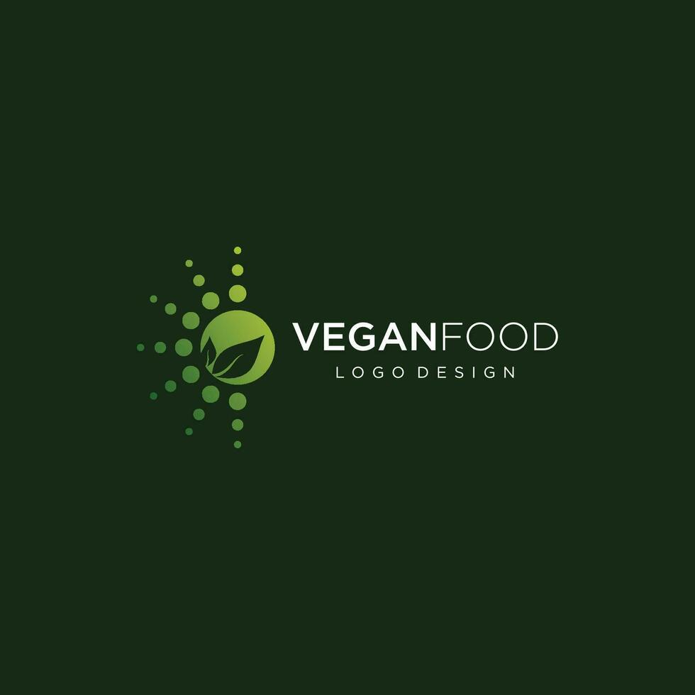 veganistisch voedsel restaurant logo vector sjabloon kunst
