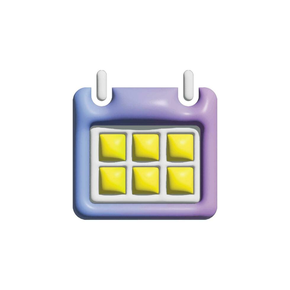 kalender teken icoon in tekenfilm 3d stijl gemakkelijk elegant schattig. voor bedrijf icoon vector
