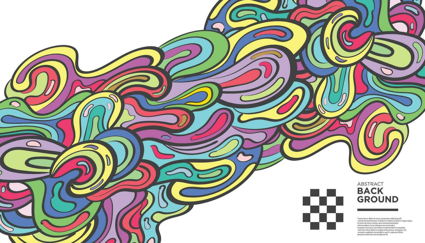 kleurrijk abstract tekening achtergrond vector kunst