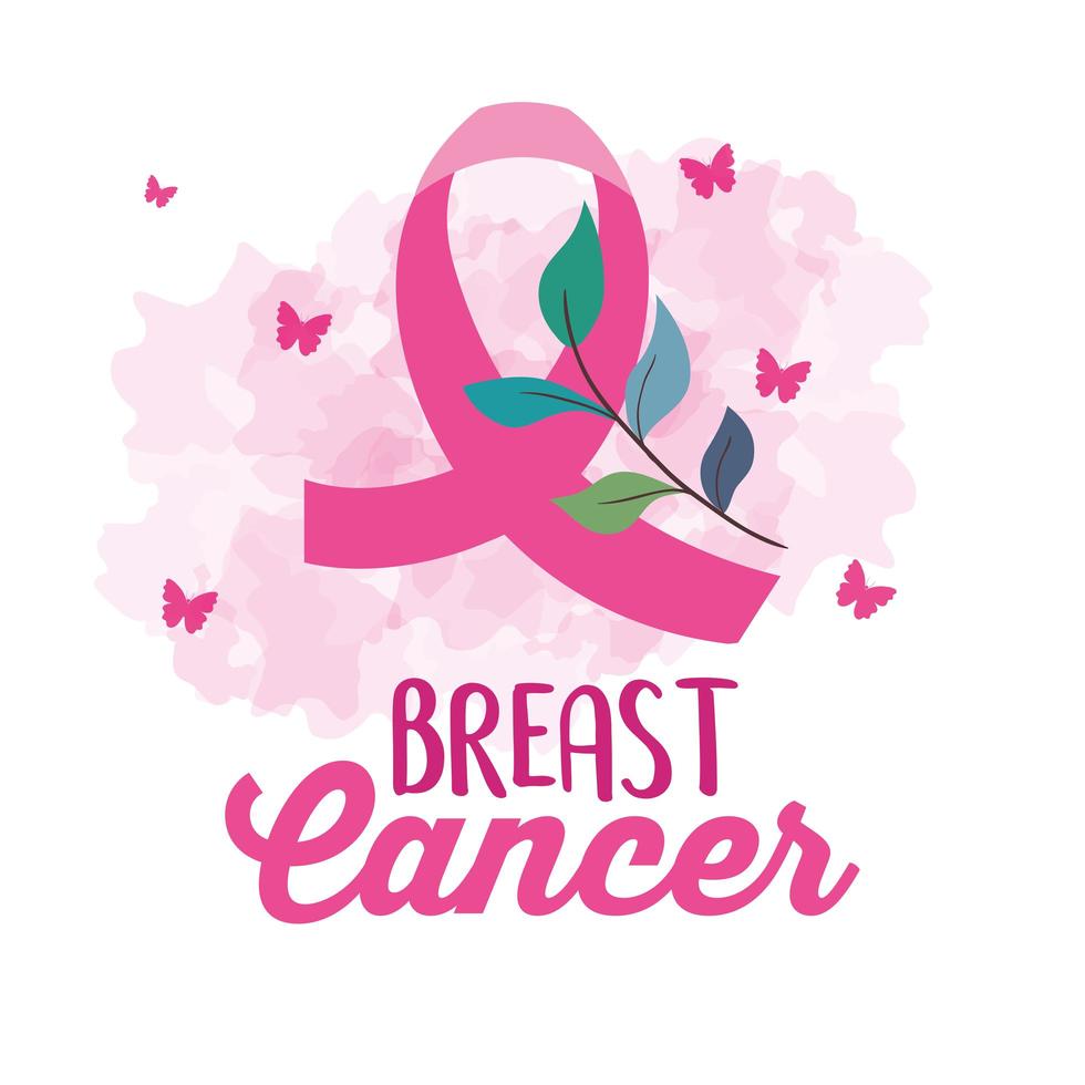 roze lint, symbool van de bewustmakingsmaand voor borstkanker in oktober vector