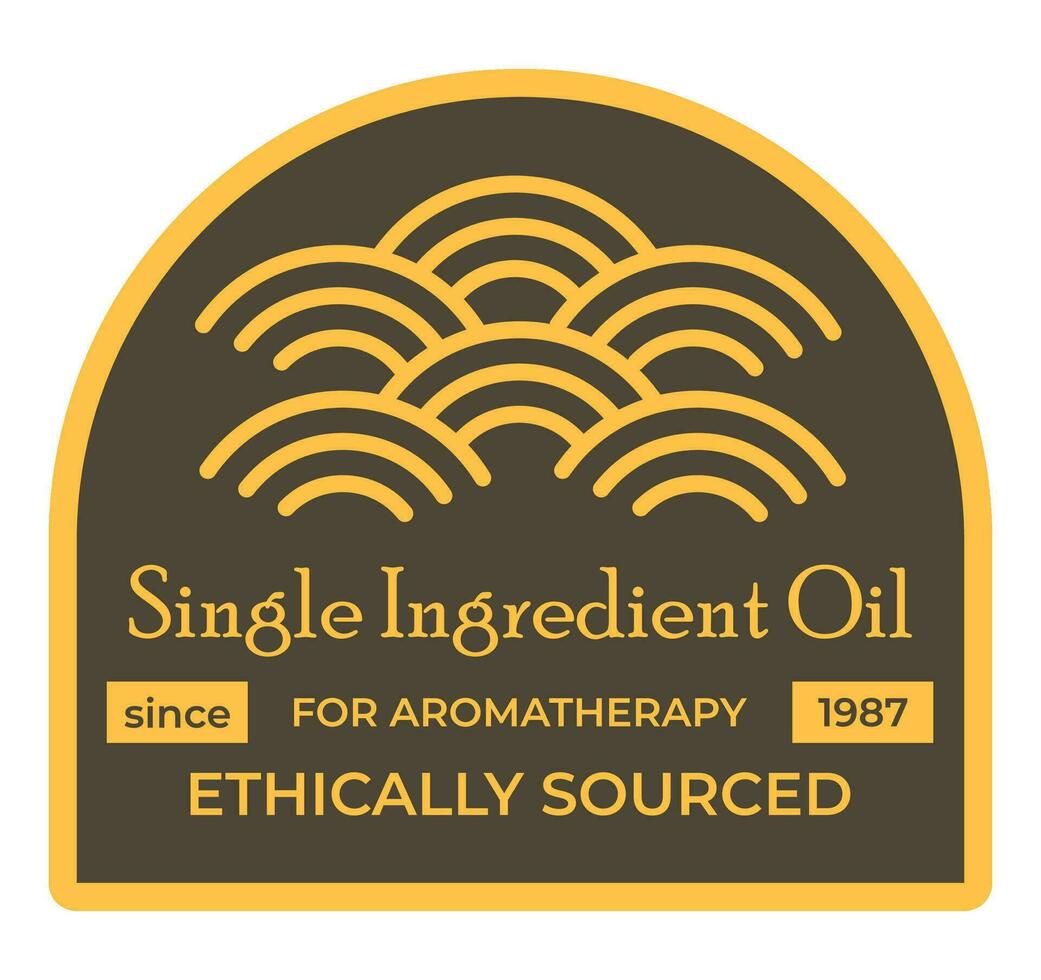 single ingrediënt olie voor aromatherapie etiketten vector