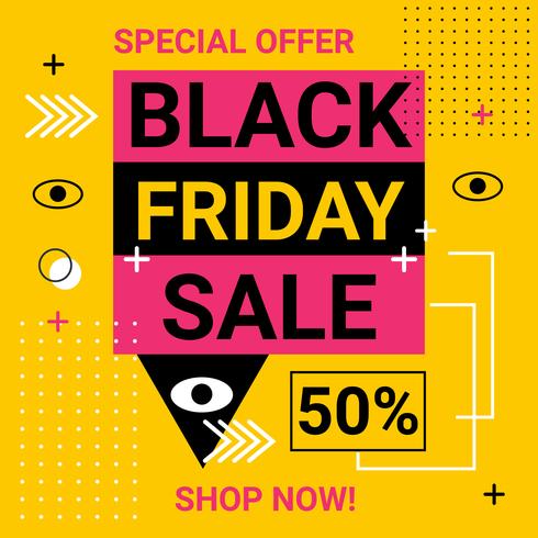 Black Friday-verkoopbanner Vector