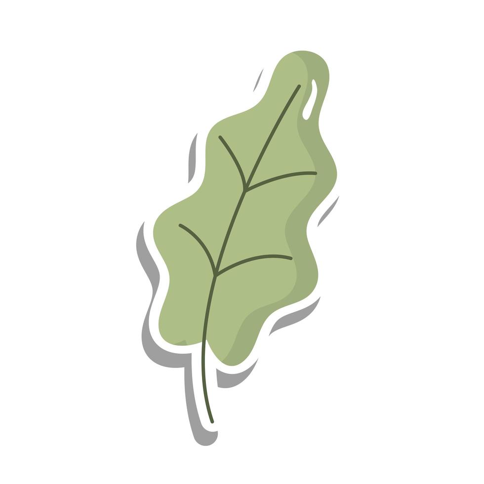 groen blad sticker vector ontwerp