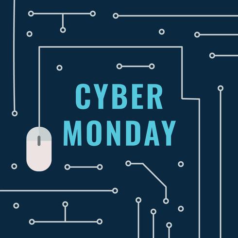 Electronic Cyber ​​Monday Post vector