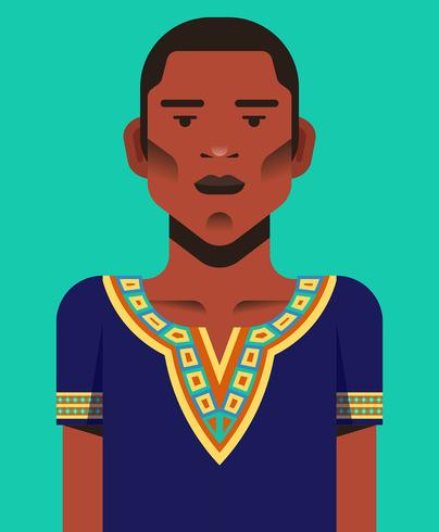 Man In Dashiki Illustratie vector