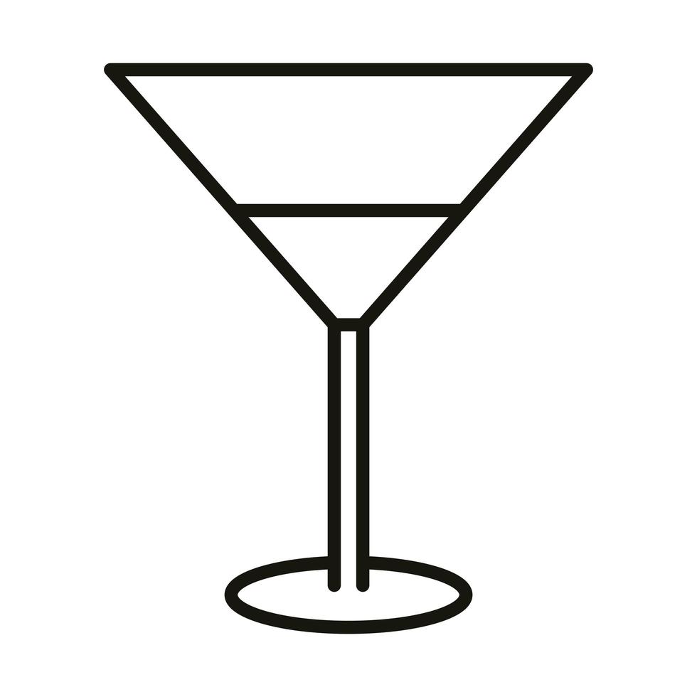 cocktail drinken drank viering viering partij lijn pictogramstijl vector