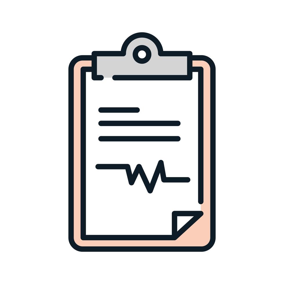 gezondheid medische klembord rapportregel en vul vector