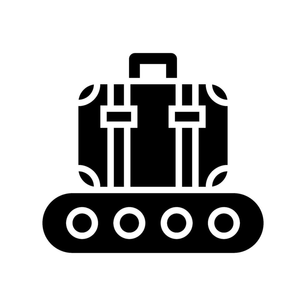 bagage transportband icoon vector symbool ontwerp illustratie