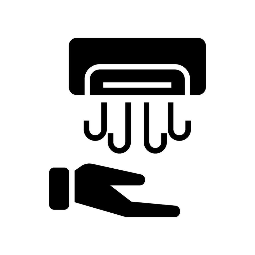 hand- droger icoon vector symbool ontwerp illustratie