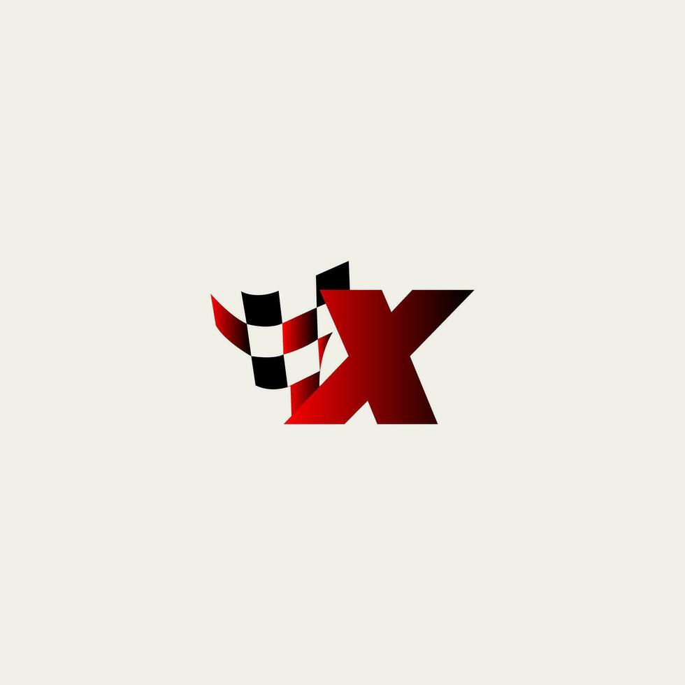 brief X vlag racing ras ontwerp vector