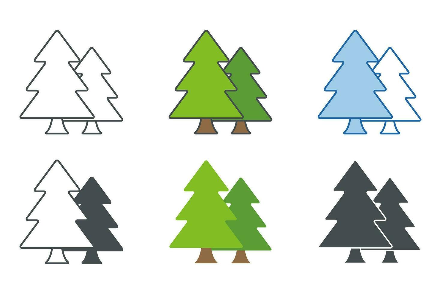 pijnboom boom icoon symbool sjabloon voor grafisch en web ontwerp verzameling logo vector illustratie
