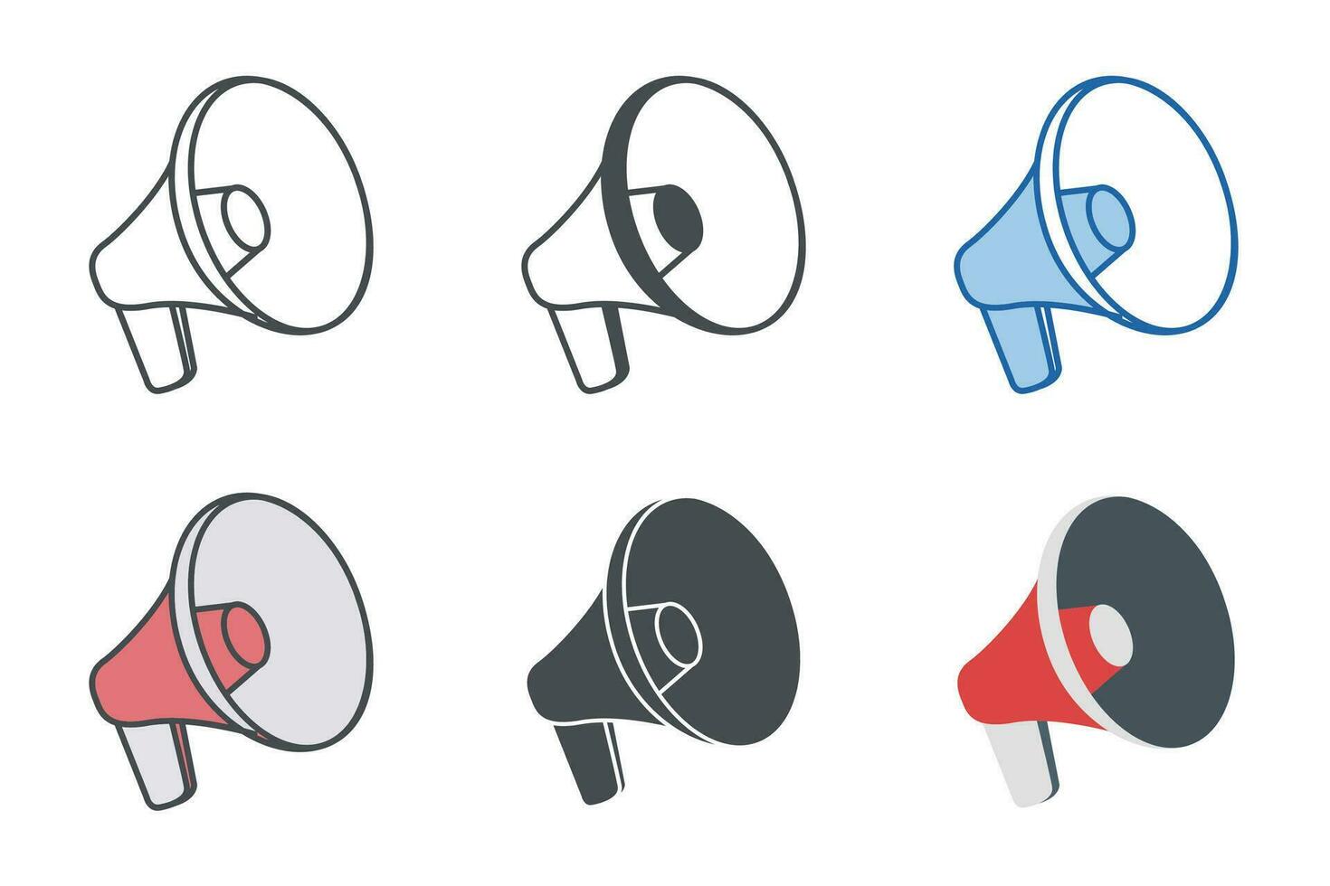 megafoon icoon symbool sjabloon voor grafisch en web ontwerp verzameling logo vector illustratie