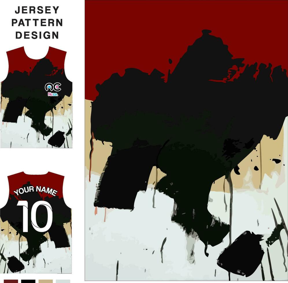 abstract schilderij kunst concept vector Jersey patroon sjabloon voor het drukken of sublimatie sport- uniformen Amerikaans voetbal volleybal basketbal e-sport wielersport en visvangst vrij vector.