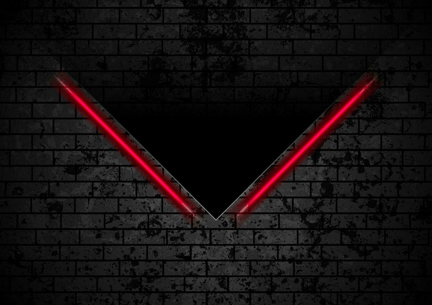 rood neon strepen Aan grunge steen muur achtergrond vector