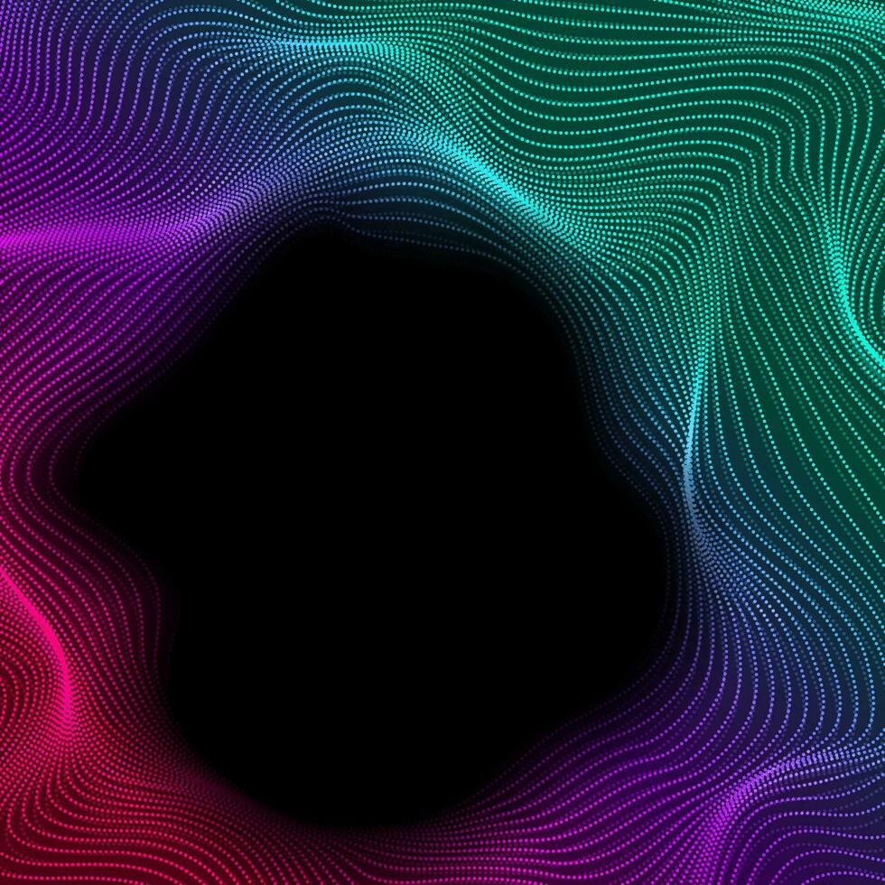 abstract tech futuristische golvend stippel lijnen achtergrond vector