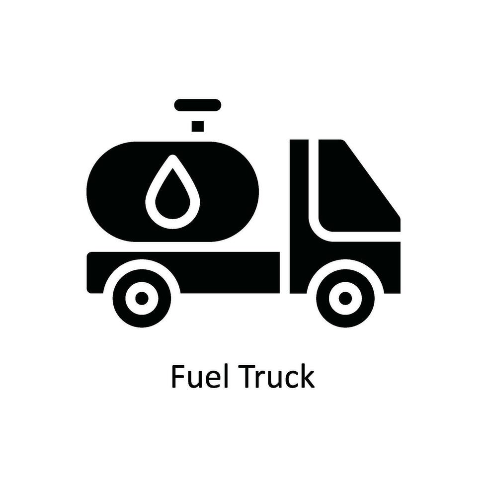 brandstof vrachtauto vector solide icoon ontwerp illustratie. natuur en ecologie symbool Aan wit achtergrond eps 10 het dossier