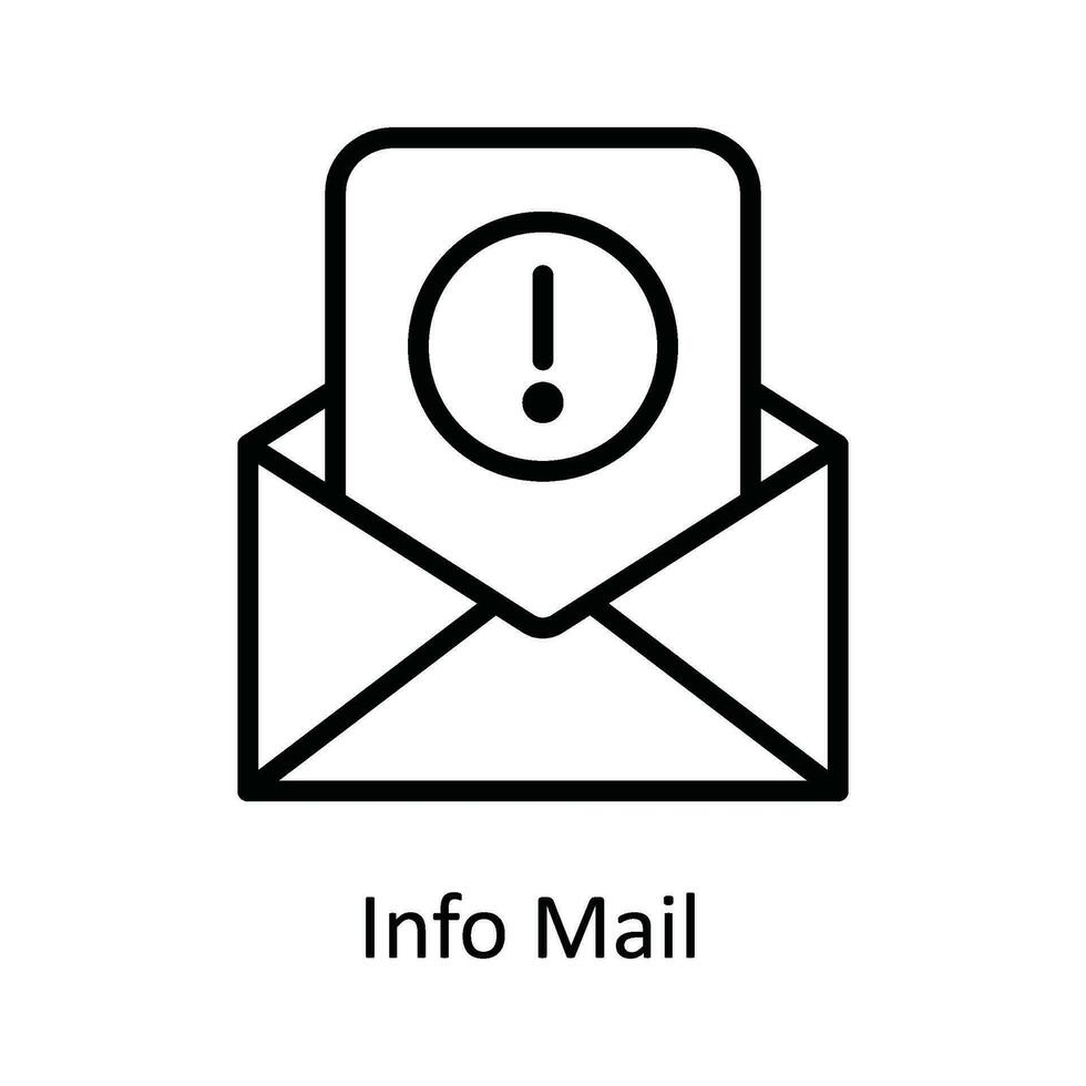 info mail vector schets icoon ontwerp illustratie. cyber veiligheid symbool Aan wit achtergrond eps 10 het dossier