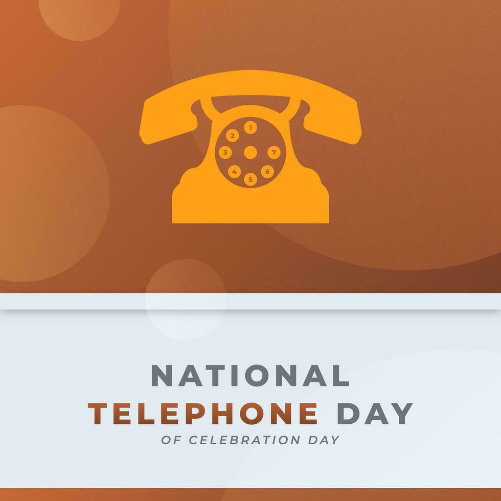 nationaal telefoon dag viering vector ontwerp illustratie voor achtergrond, poster, banier, reclame, groet kaart