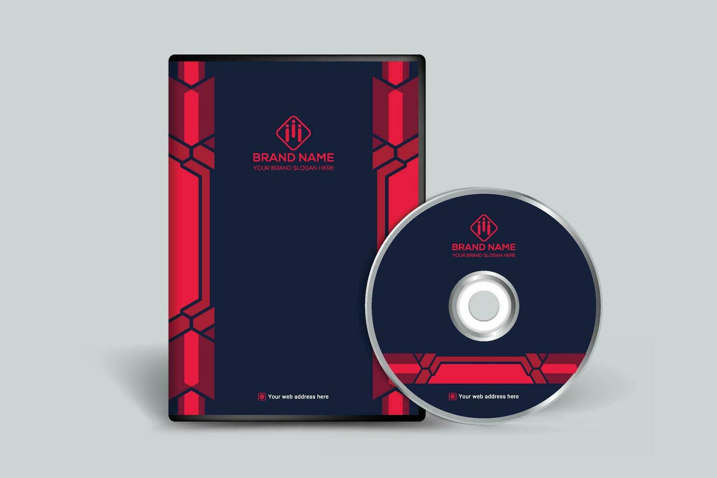 rood kleur DVD Hoes ontwerp vector