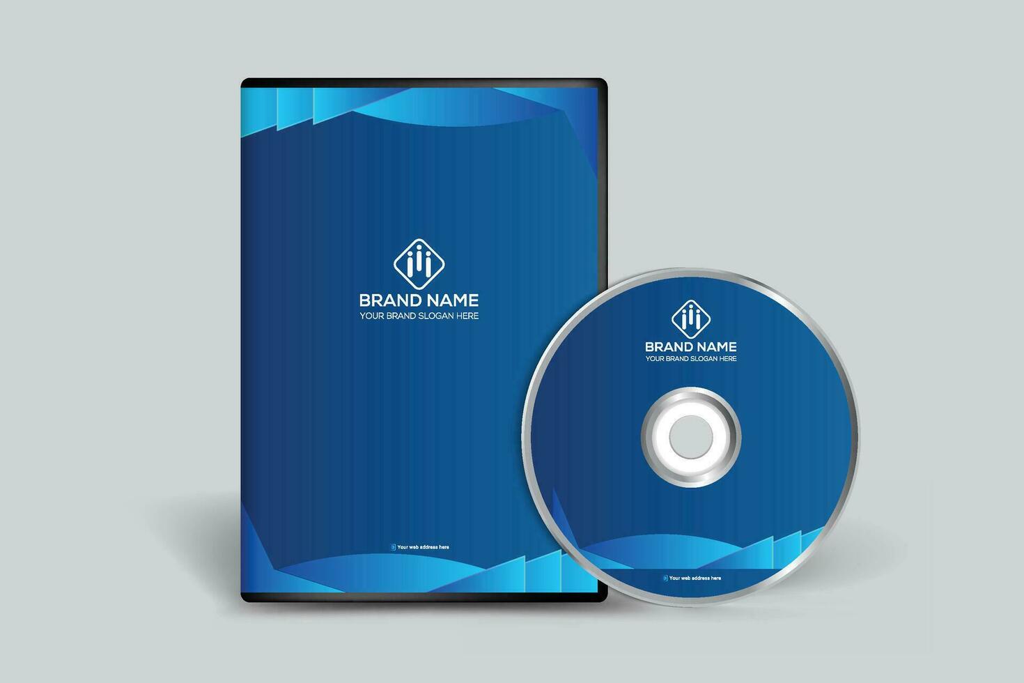 blauw kleur DVD Hoes ontwerp vector