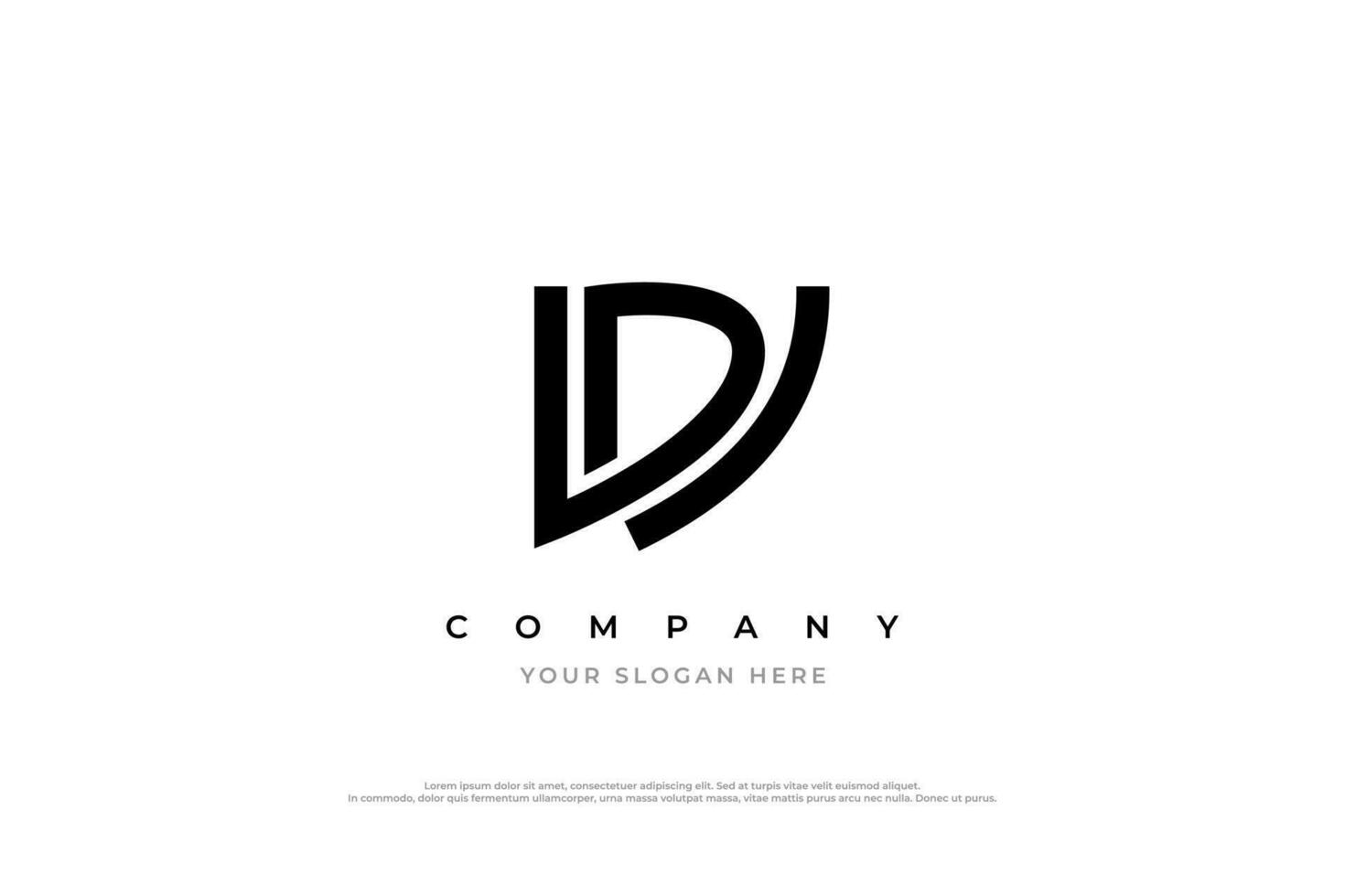 eerste brief dw logo of wd monogram logo ontwerp vector