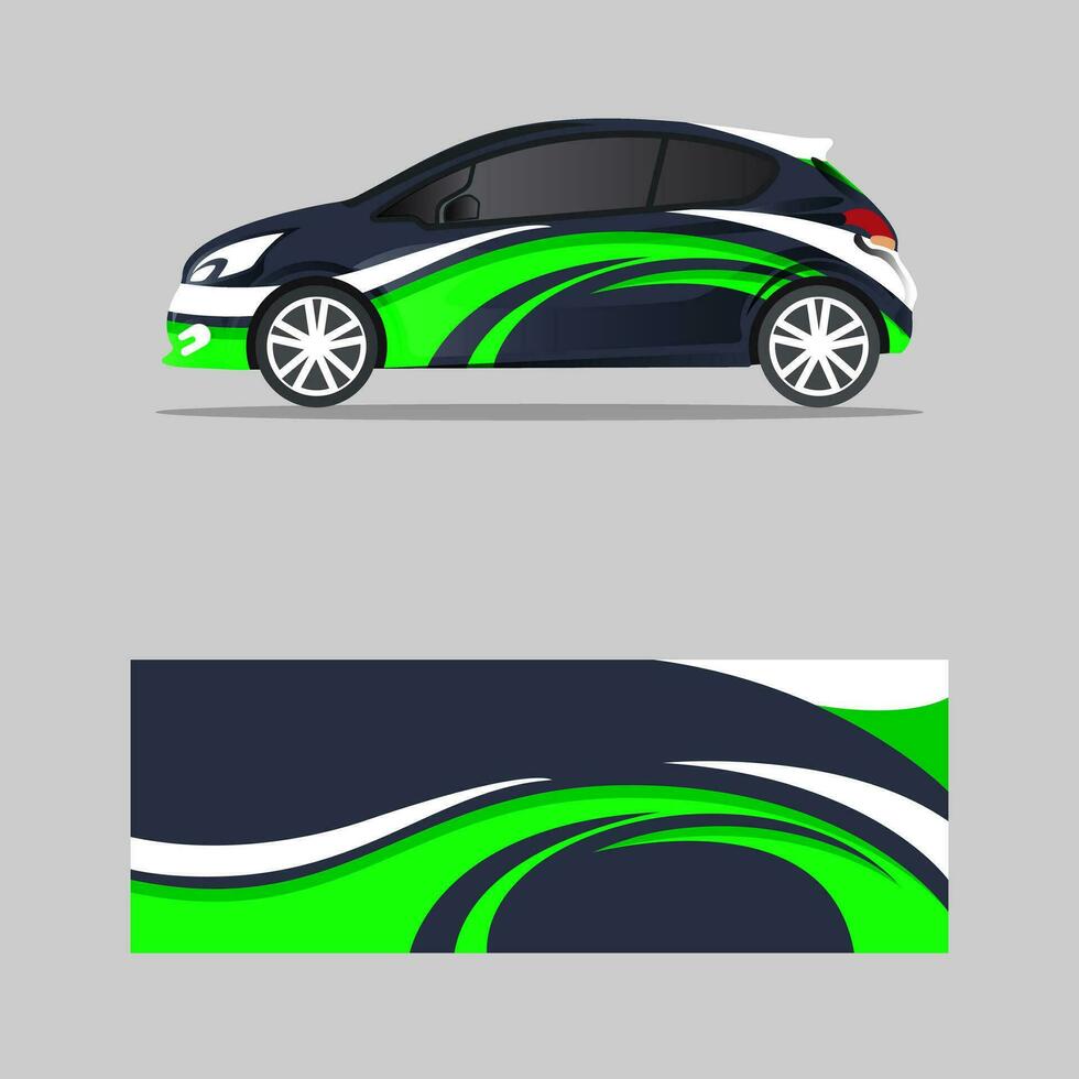 omhulsel auto sticker groen element ontwerp vector