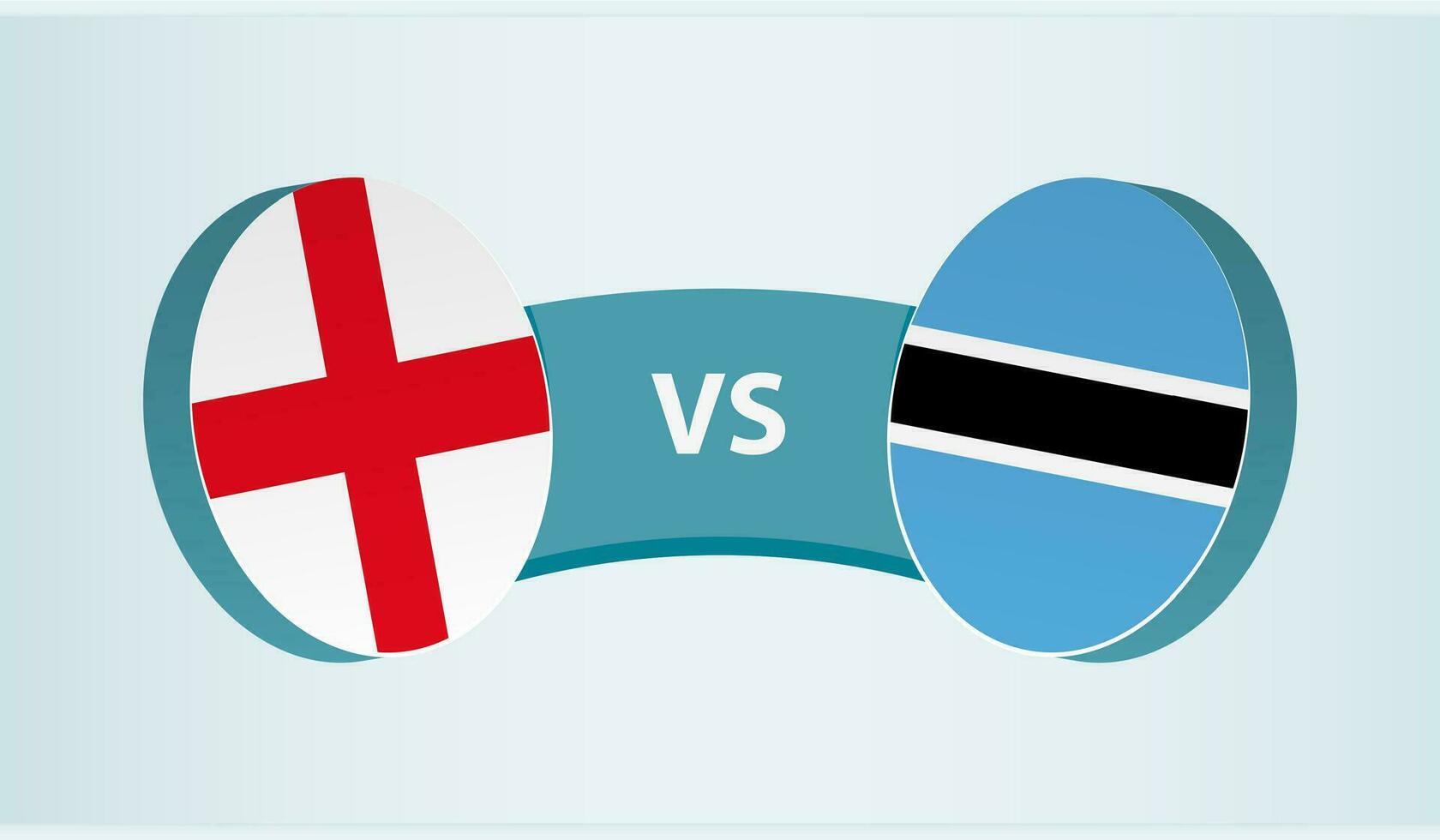 Engeland versus Botswana, team sport- wedstrijd concept. vector