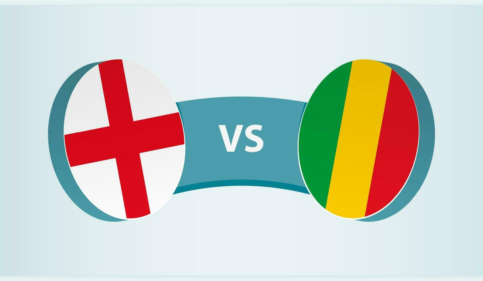 Engeland versus Mali, team sport- wedstrijd concept. vector