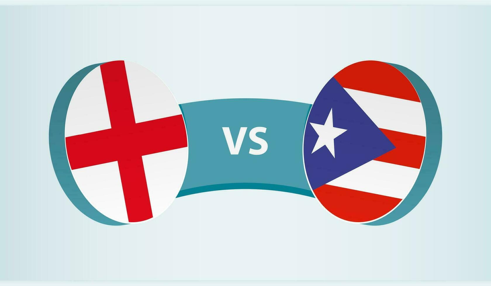 Engeland versus puerto rico, team sport- wedstrijd concept. vector