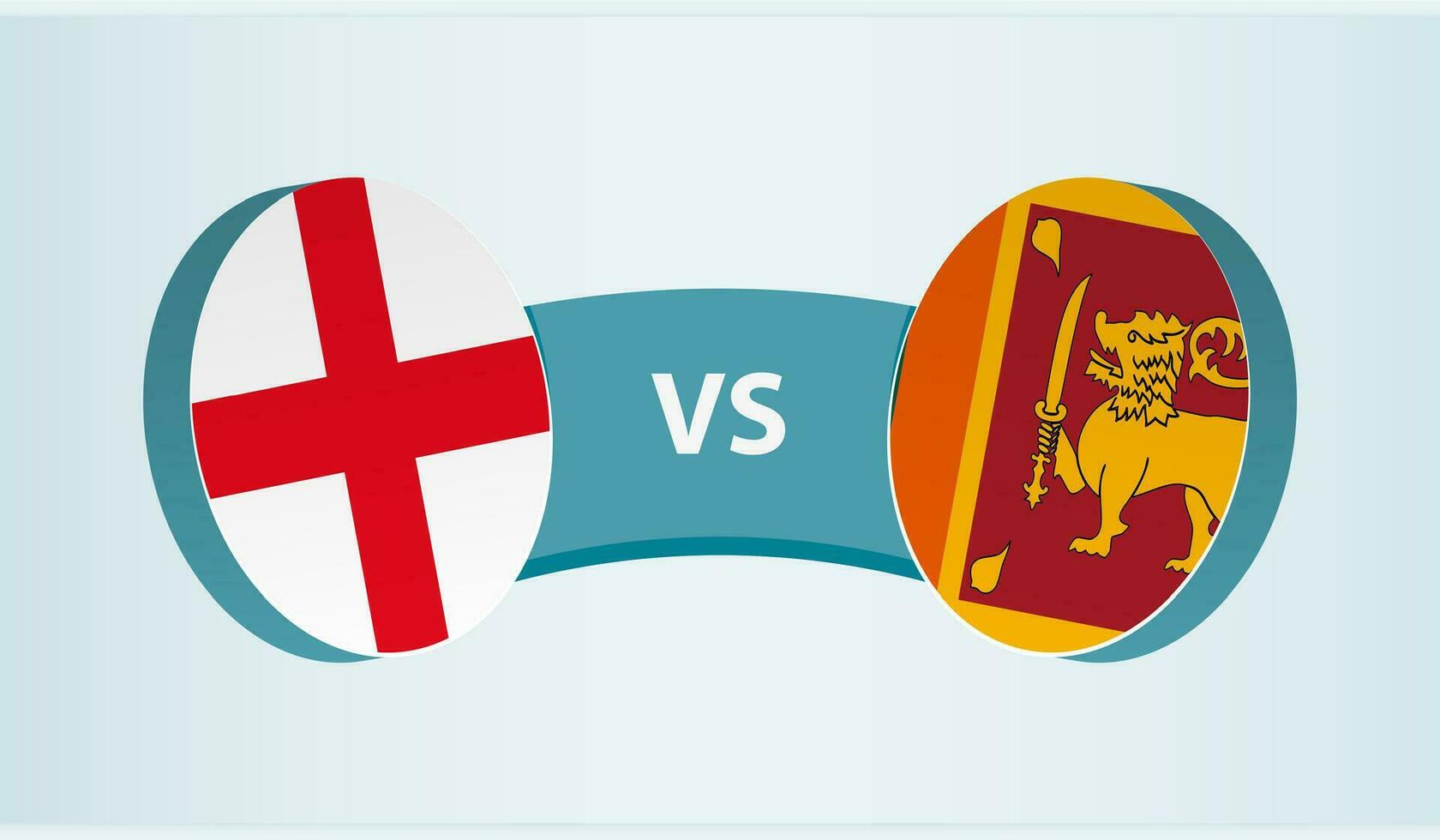 Engeland versus sri lanka, team sport- wedstrijd concept. vector