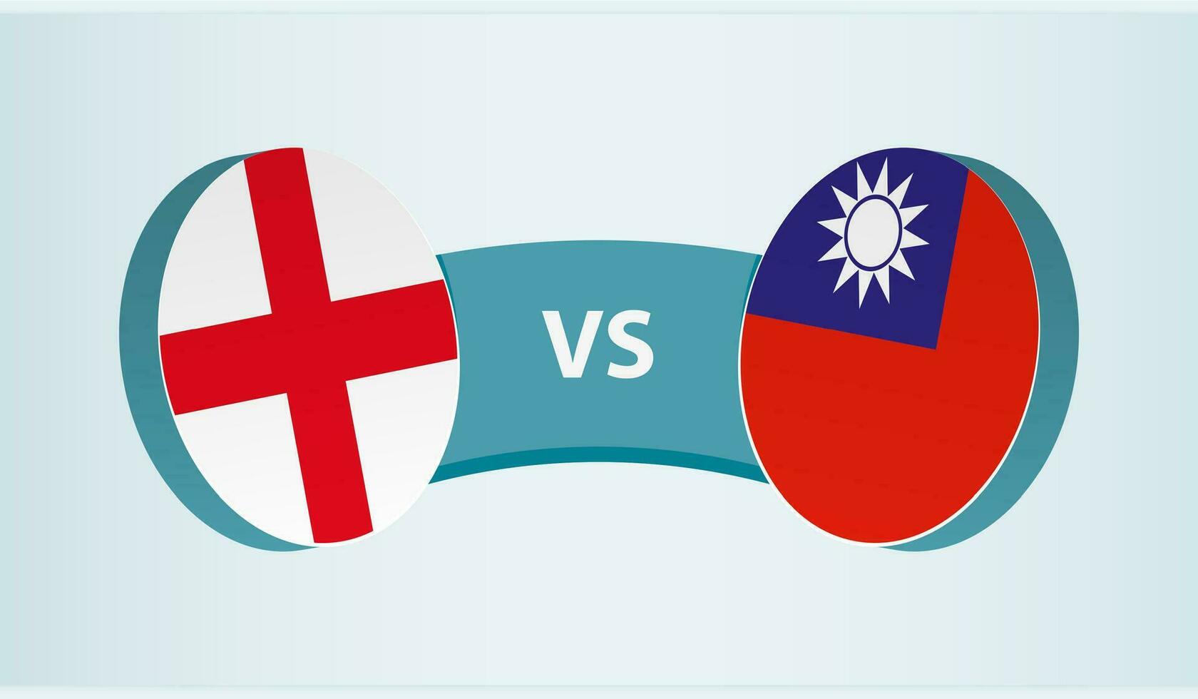 Engeland versus Taiwan, team sport- wedstrijd concept. vector