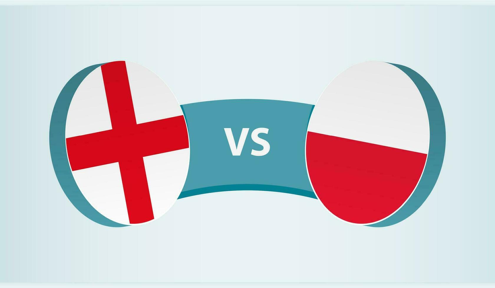 Engeland versus Polen, team sport- wedstrijd concept. vector