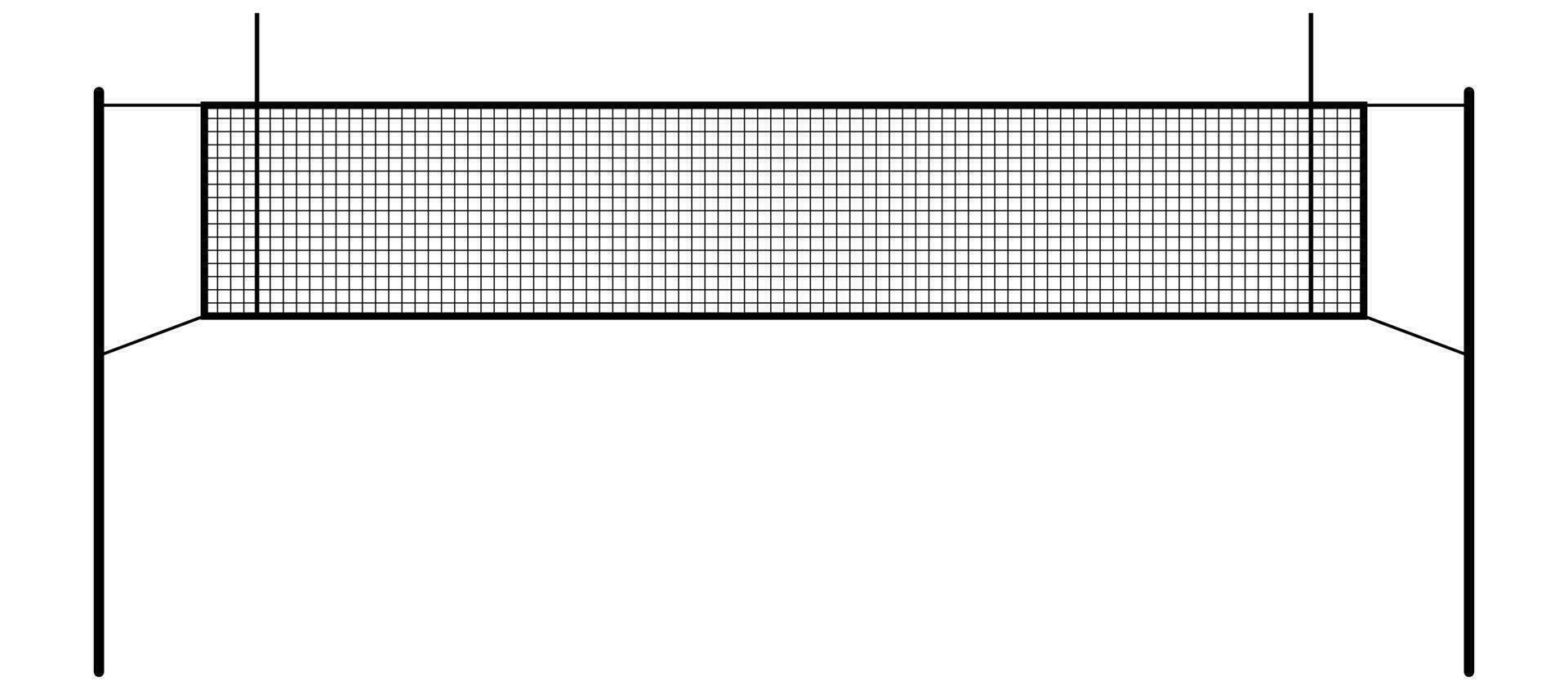 voorkant visie volleybal netto icoon vector