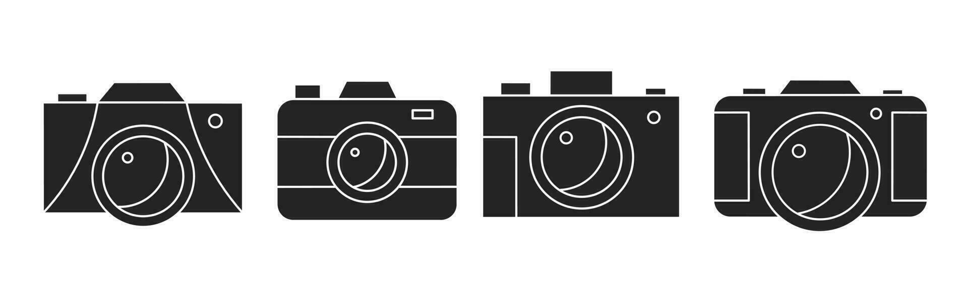 reeks van illustraties over fotografie icoon. voorraad vector. vector