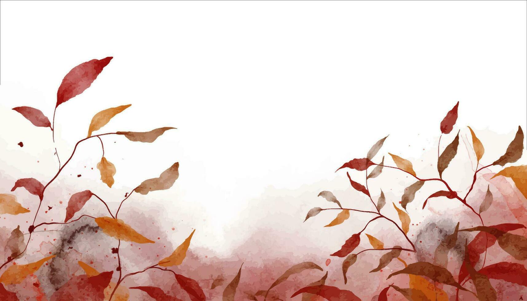 abstract hand getekend waterverf herfst, oranje, rood, bruin achtergrond. vector illustratie. kan worden gebruikt voor adverteren, presentatie, ontwerp.