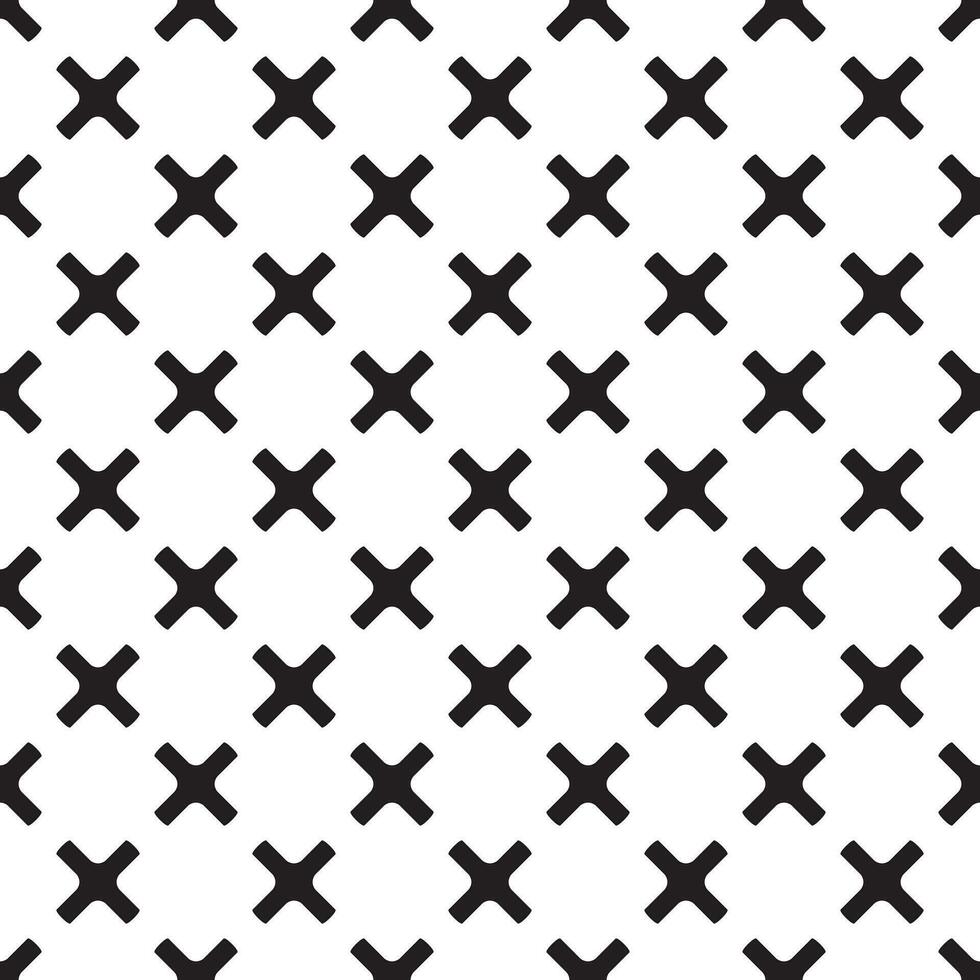 vector naadloos kruis patroon. eindeloos zwart en wit textuur. abstract meetkundig ornament achtergrond.