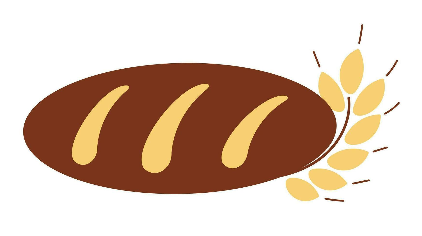 brood met tarwe oor icoon vector illustratie