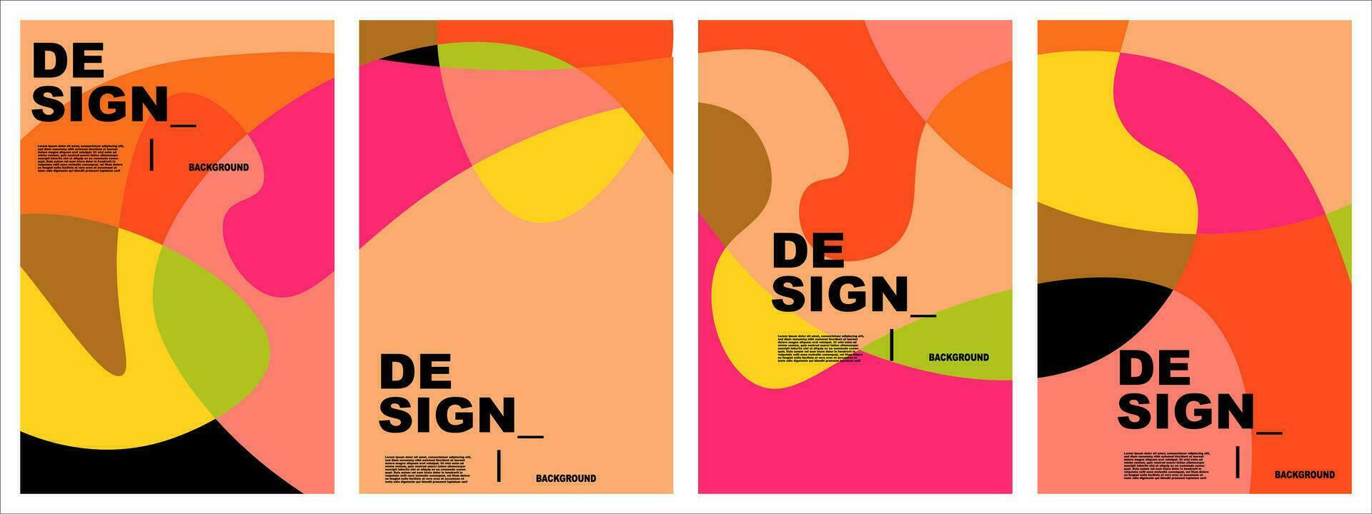 abstract kleurrijk achtergrond reeks voor banier, poster, sjabloon, folder, brochure, ontwerp, enz vector