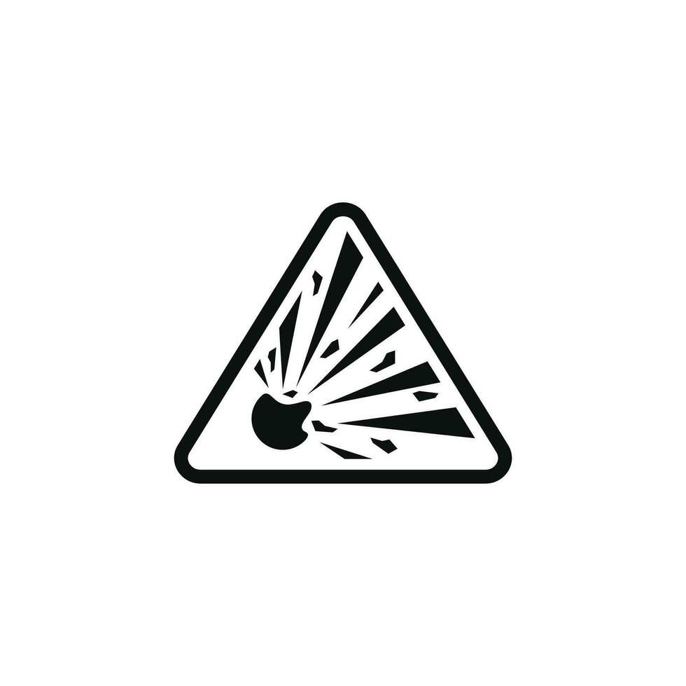 explosief materiaal voorzichtigheid waarschuwing symbool ontwerp vector