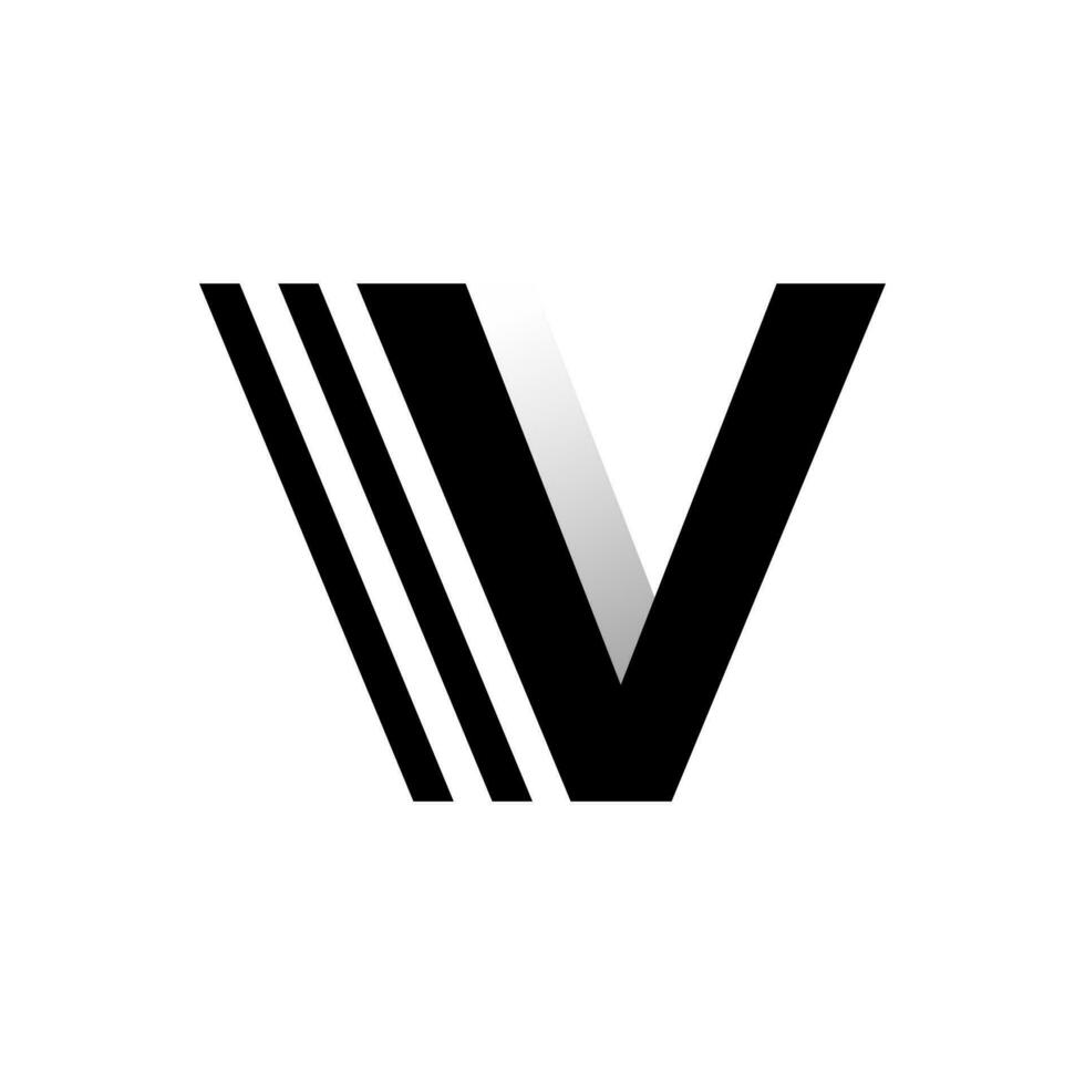brief v logo ontwerp inspiraties vector